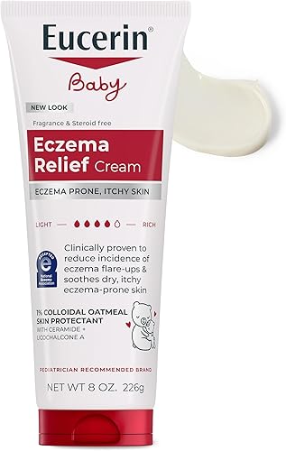 Eucerin Baby Eczema Relief Body Cream - Steroid & Fragrance Free for 3+ Months of Age - 8 Oz. Tube