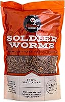 Fluker's Culinary Coop Dried Black Soldier Fly Larvae Treats - High Protein Calcium Grubs for Chickens Birds Reptiles 16oz