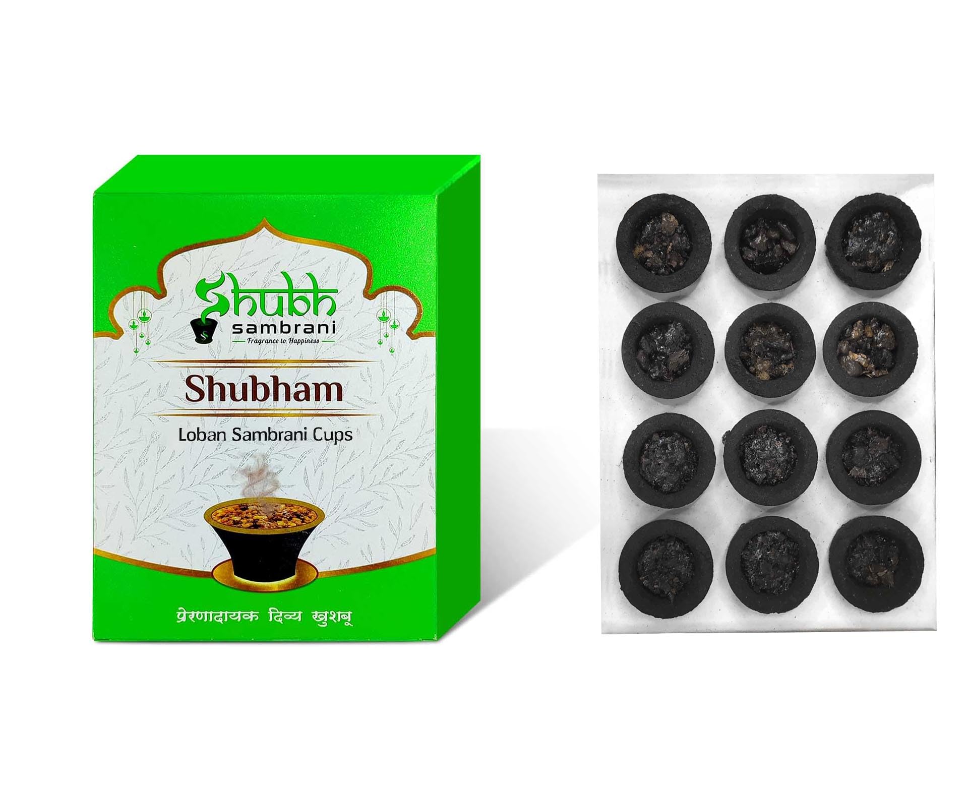 Bigwheels Box Pack of 1 (12 Pcs Dhoop Cup Per Box) Shubham Loban Sambrani Dhoop Cups for Aroma & Smoke, Extra Freshness, Spiritual Growth, Purification, Atmosphere Positive Energy-image-20