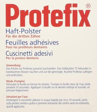 Protefix Seaweed-based Adhesive Cushions for Denture, 30pcs, Waterproof, Gum Protection