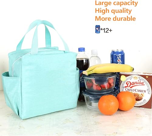 Miniatura 3 de iLOME Lonchera térmica aislada, bolsa de almuerzo de tamaño perfecto para fiambrera para hombres y mujeres, trabajo, picnic o viajes