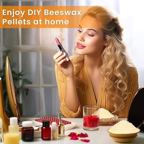 Miniatura 6 de Gránulos de cera de abeja blanca de 5 libras, cuentas de cera de abeja blanca de grado alimenticio, cera de abeja triple filtrada para hacer velas,