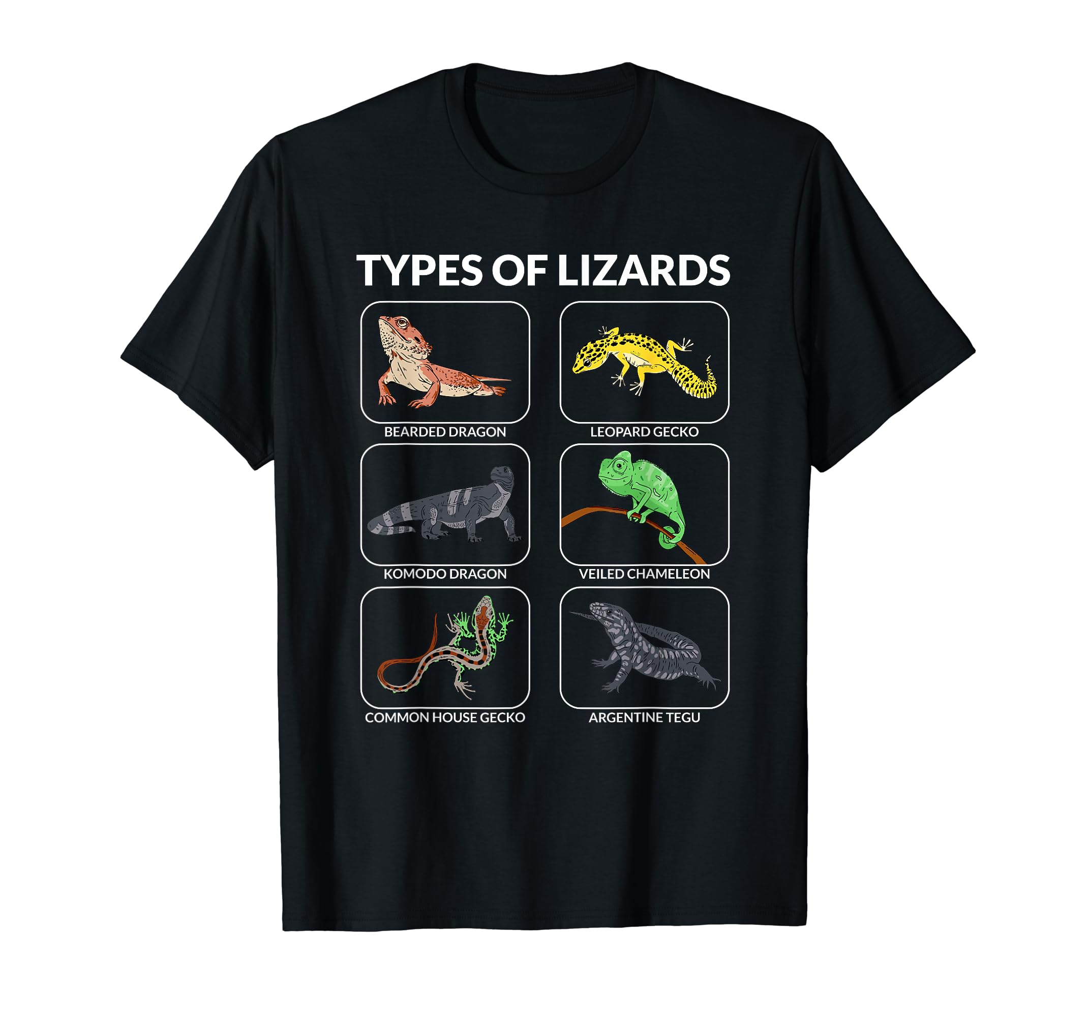 Amazon | 爬虫類愛好家 カラフル 概要 トカゲ Tシャツ | Tシャツ
