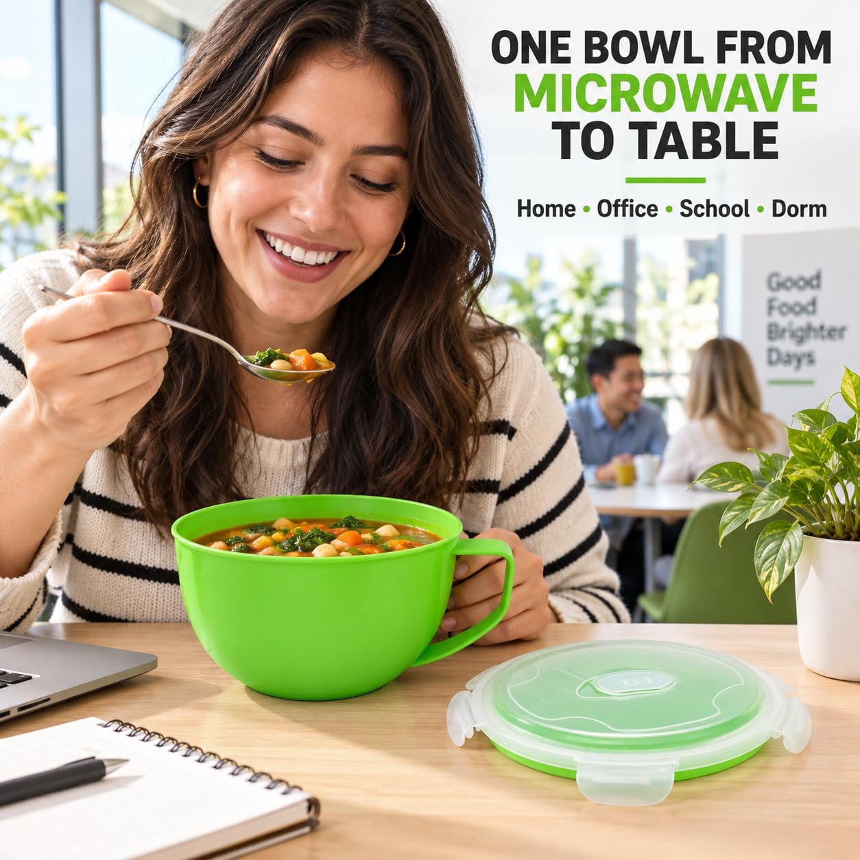 Microwave Soup Bowl - 31oz Ramen Cooker -6