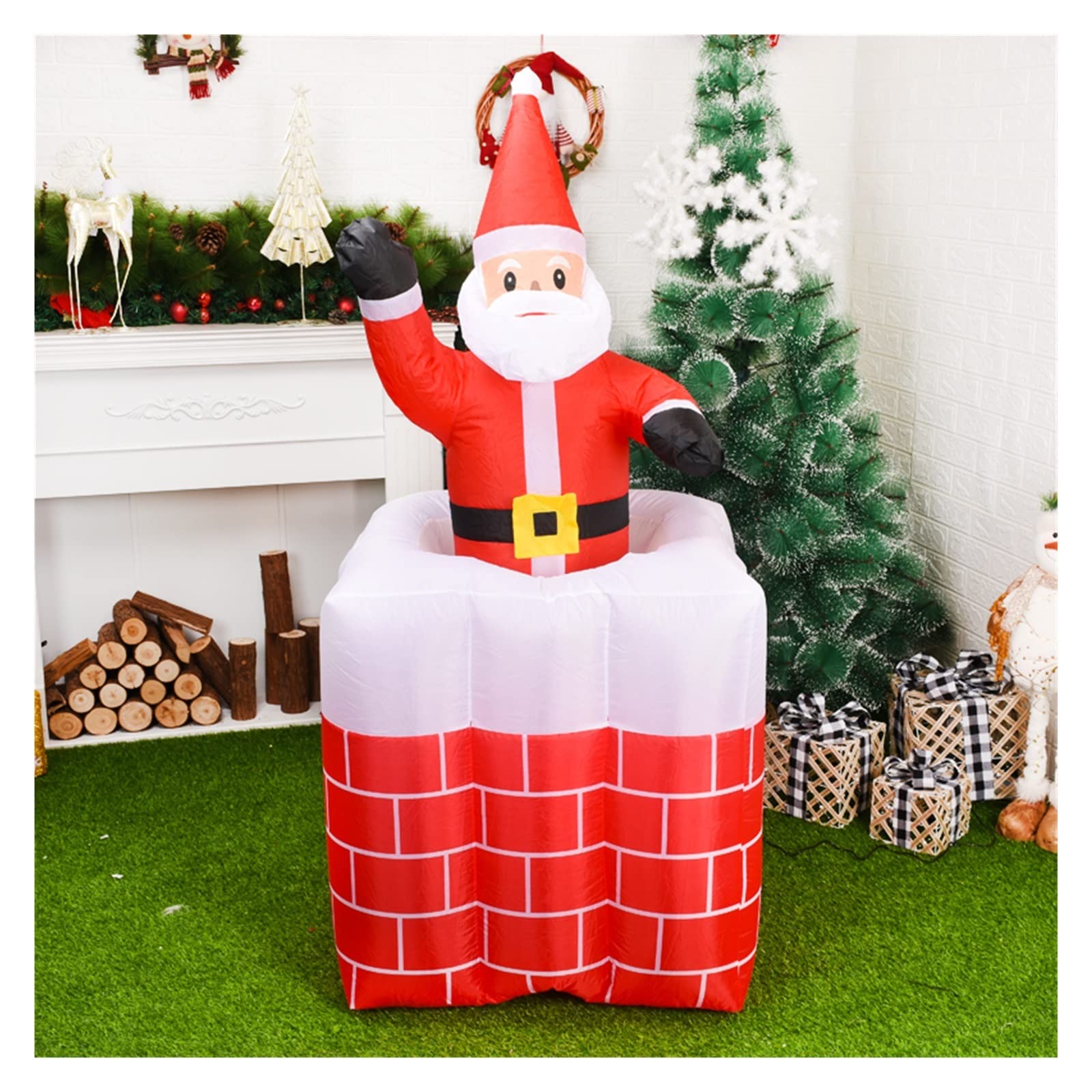 Père Noël électrique de Levage Bonhomme de Neige Gonflable Père Noël drôle décoration de Noël LED Jouet Gonflable Nouvel an Ornement extérieur pour la Maison (Couleur : 162)