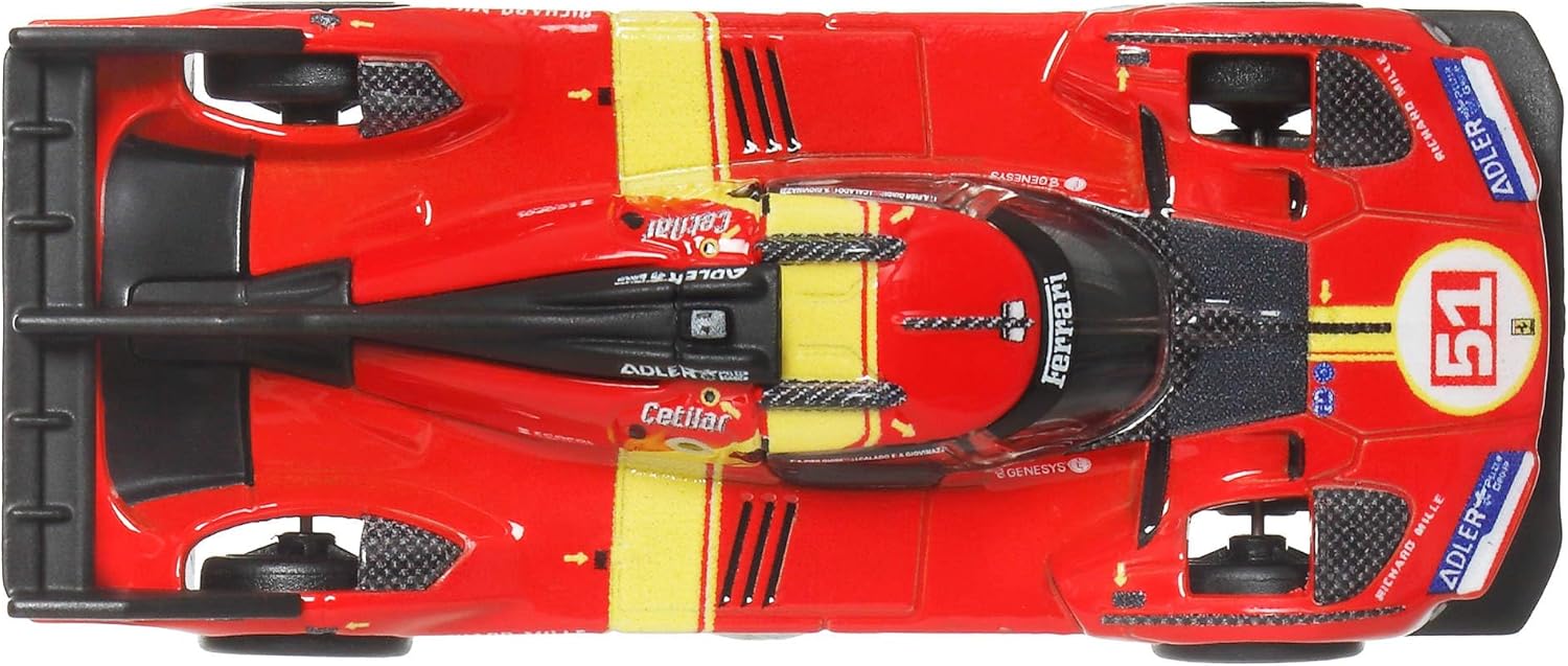 Hot Wheels Premium Car Culture 1:64 Scale Die-Cast Ferrari 499P Collectible Vehicle with Real Riders Tires & Metal/Metal Body & Chassis