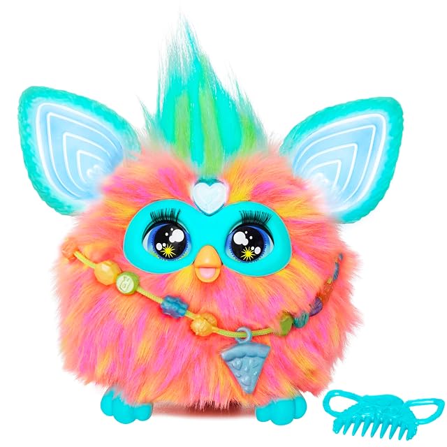 Furby Juguete interactivo de peluche de color coral Versión en español