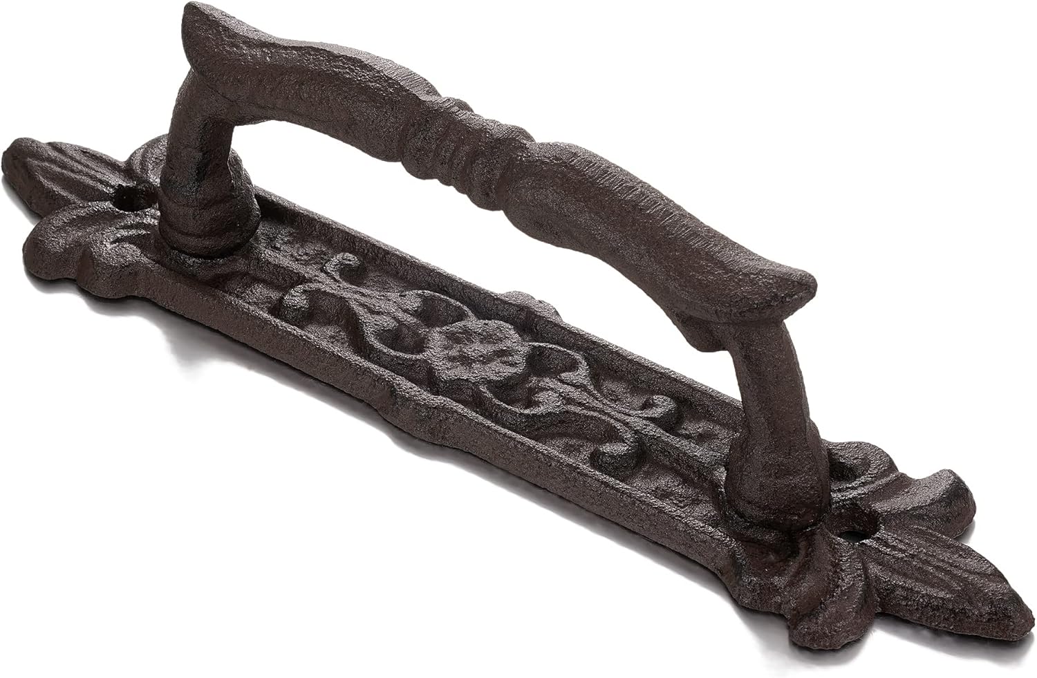 INIRET 2 Packs Heavy Duty 8.9" barn Door Handles,Rust Color Cast Iron Rustic Vintage Gate Fence Outdoor Garage Closet Drawer Cabinet Handles