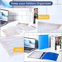 Vista 5 de CHENGU Paquete de 4 carpetas de 1 pulgada con bolsillo, 3 anillos redondos, de plástico, flexible, recargable, cubierta suave para suministros