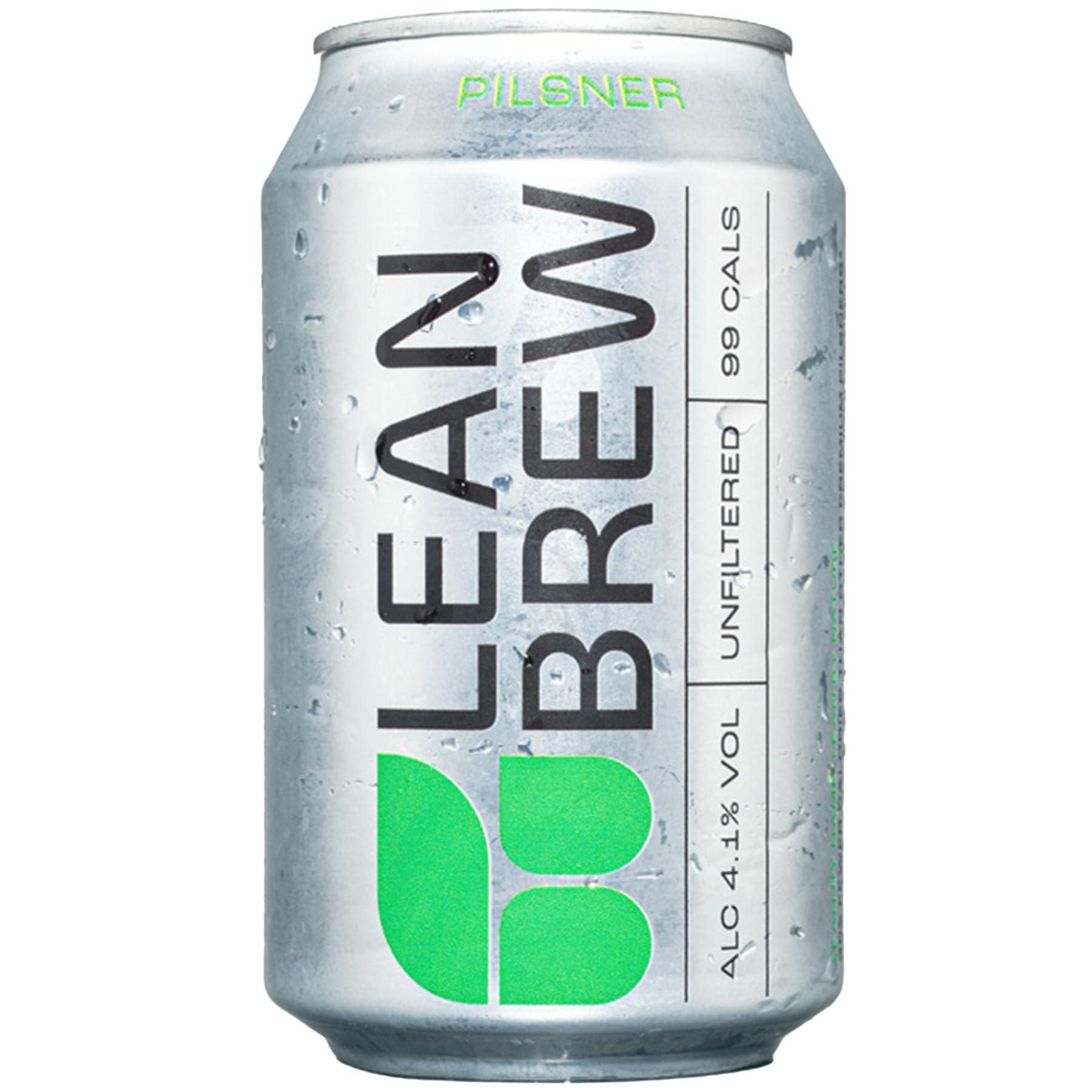 LEAN BREW Lager, Multi Award Winning, 4.1%, 99 Calories, Low Carb & Gluten Free Beer, 24 Pack x 330ml Beer Cans