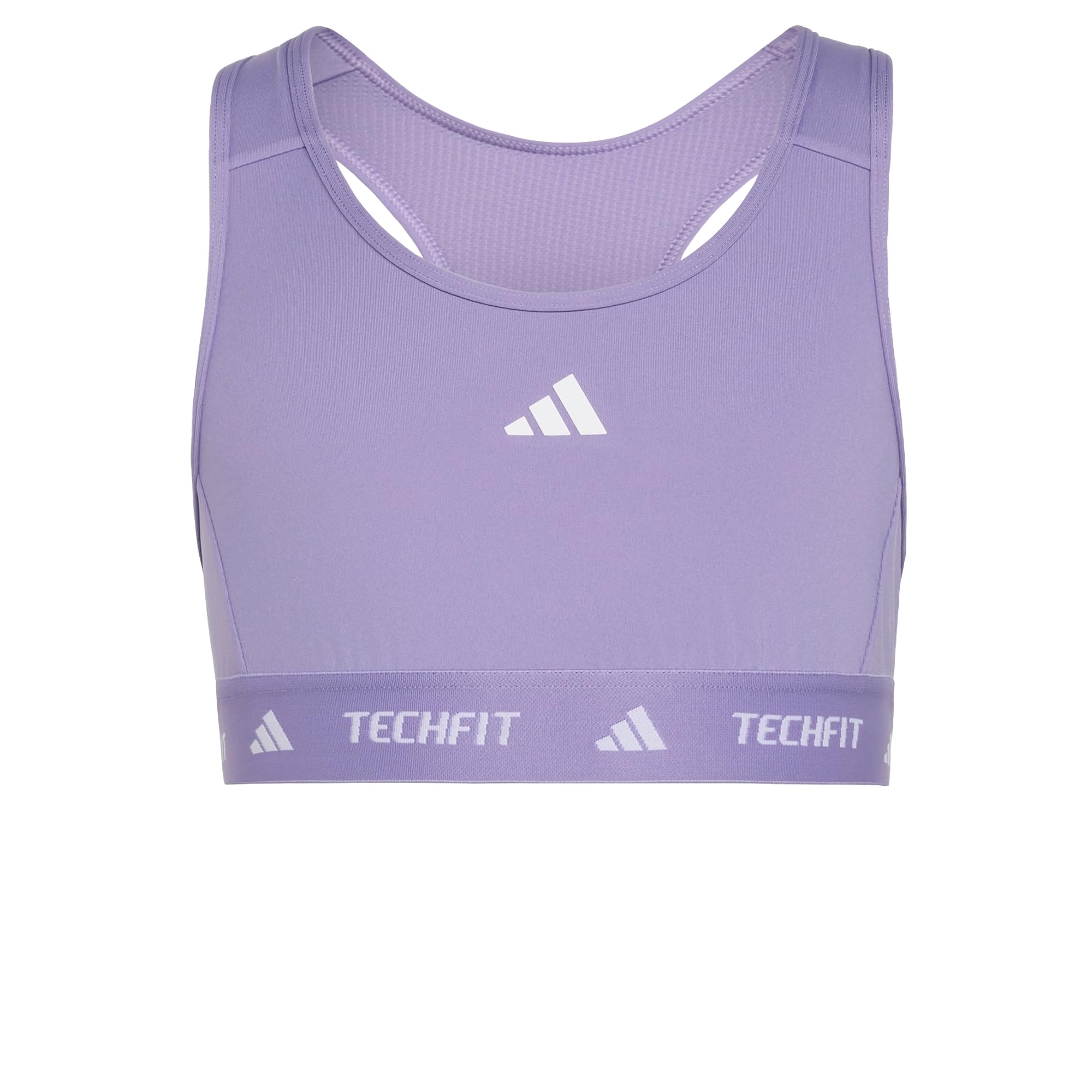 adidas Girl's Techfit Primelift React Bra, Magic Lilac/White, 11-12 Years