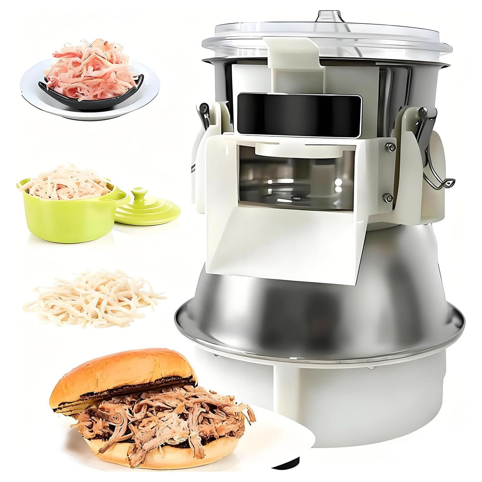 Trituradora de pollo eléctrica de acero inoxidable para cocina