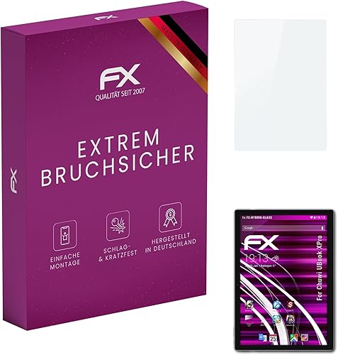 atFoliX Película protectora de vidrio de plástico compatible con el protector de vidrio Chuwi UBook XPro, protector de pantalla de vidrio híbrido 9H