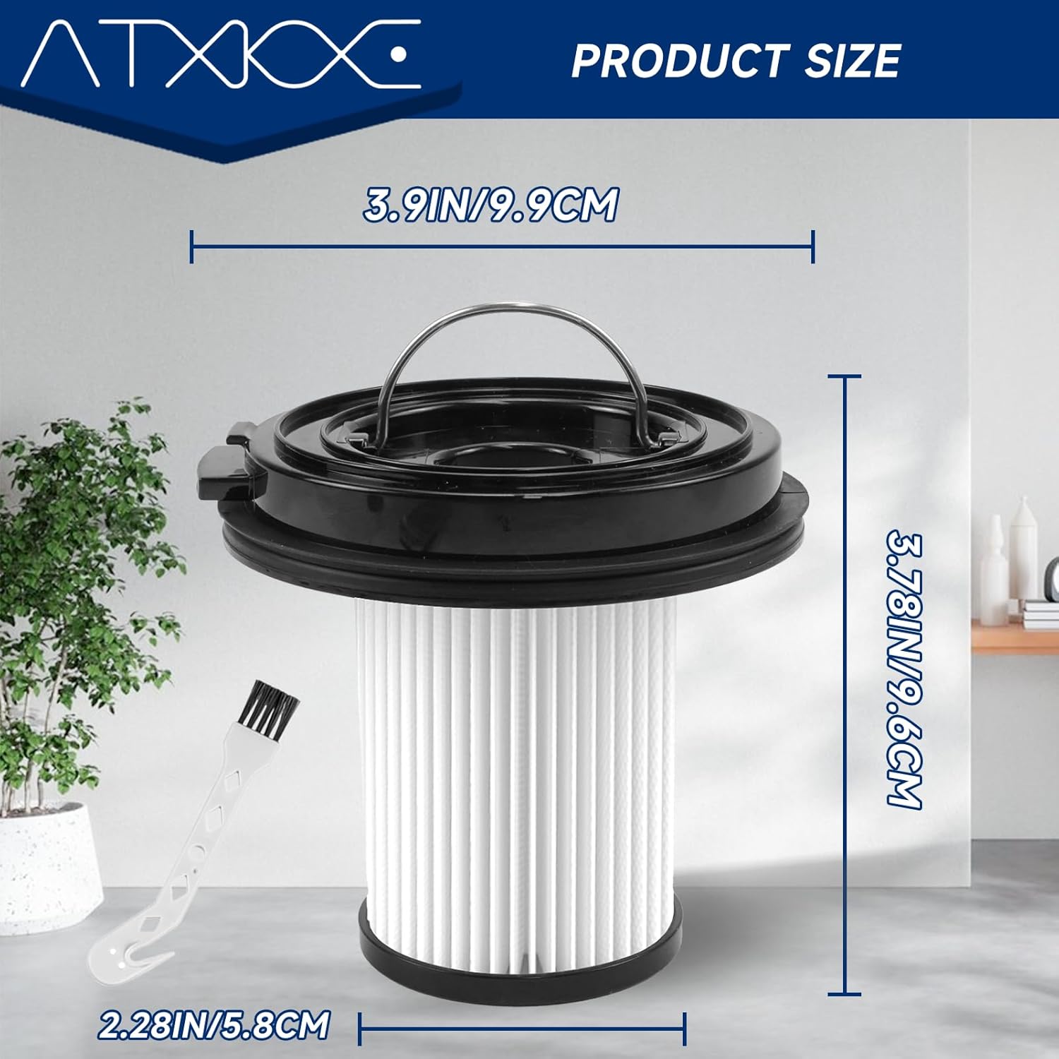 6Pack XR Filter Replacement for Bissell Cleanview XR 200W/ Cleanview XR Pet 300W Stick Cordless Vacuum Cleaner 3789U 3789X 3797V 3797W 3789 3797