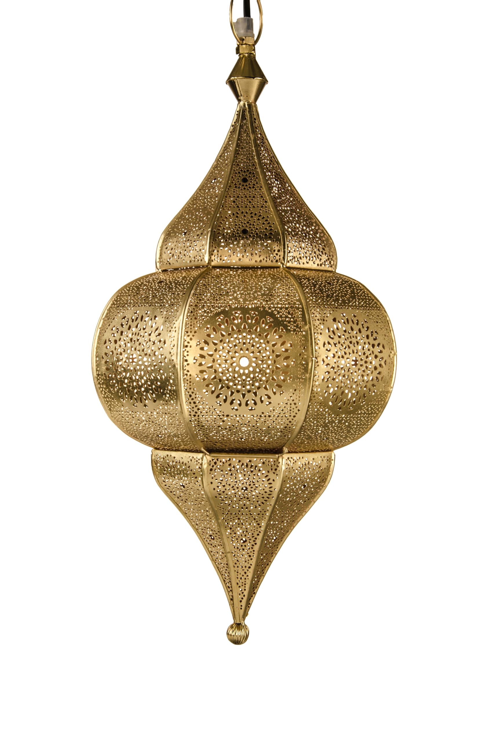 Marrakesch Lampe de plafond orientale indienne Malha Gold