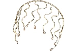 Rhinestone Hair Jewelry, Gold Snake Headband