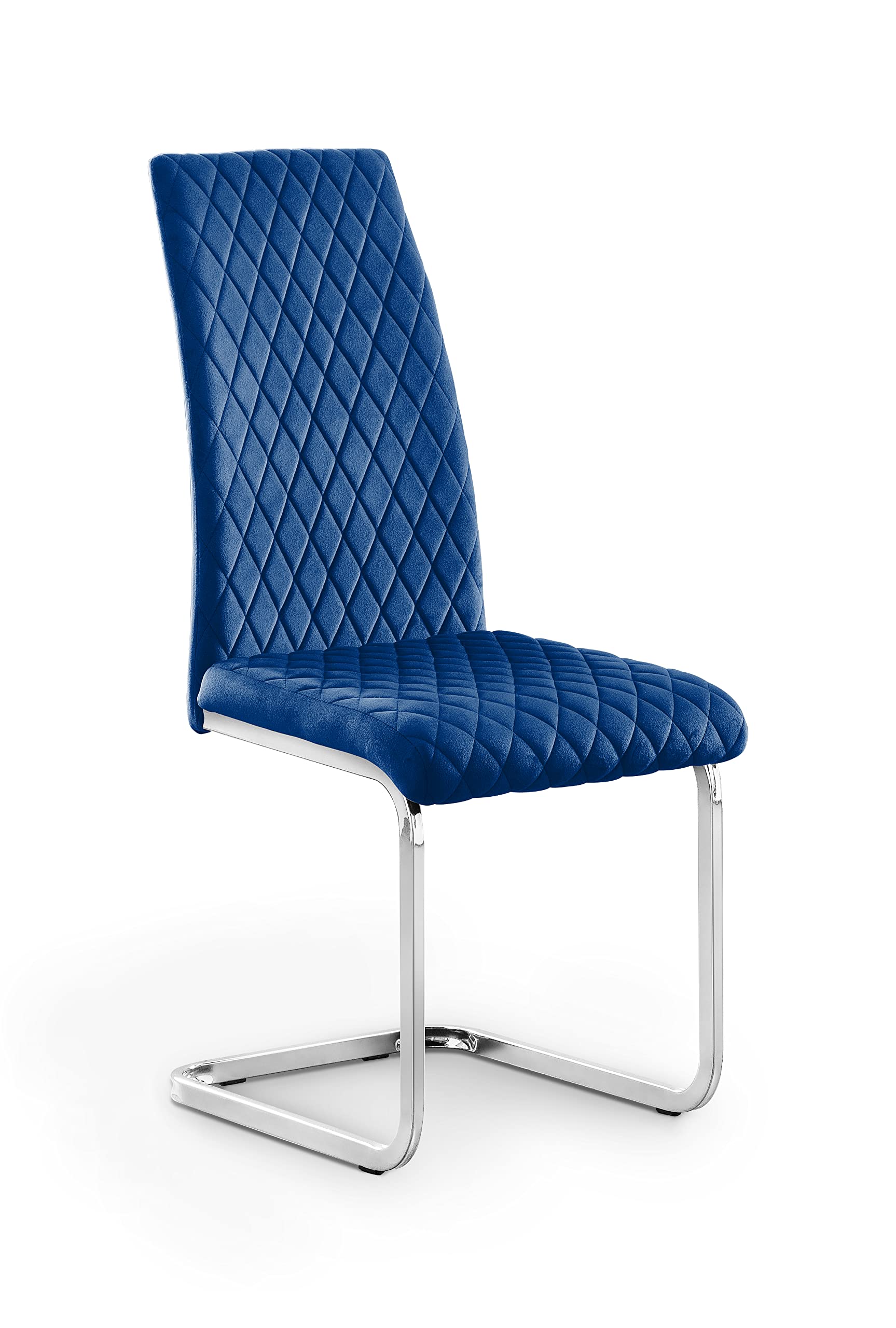 Julian Bowen Set Of 4 Calabria Cantilever Chairs - Blue Dining