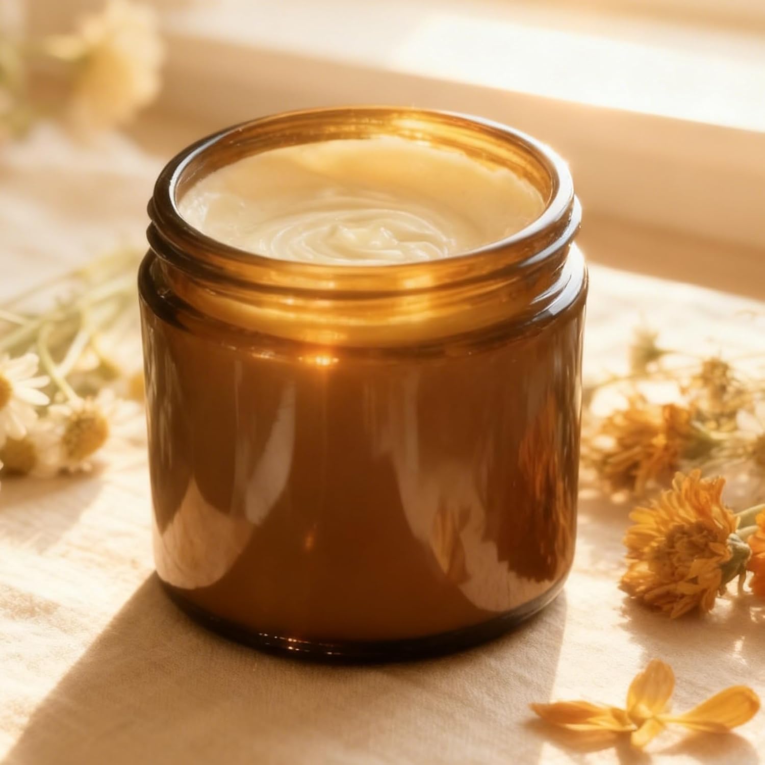 9 oz Herbal Tallow Whipped Balm | Grass-Fed & Grass-Finished | Organic Calendula, Chamomile & Gotu Kola Infused | Unscented Nourishing Moisturizer