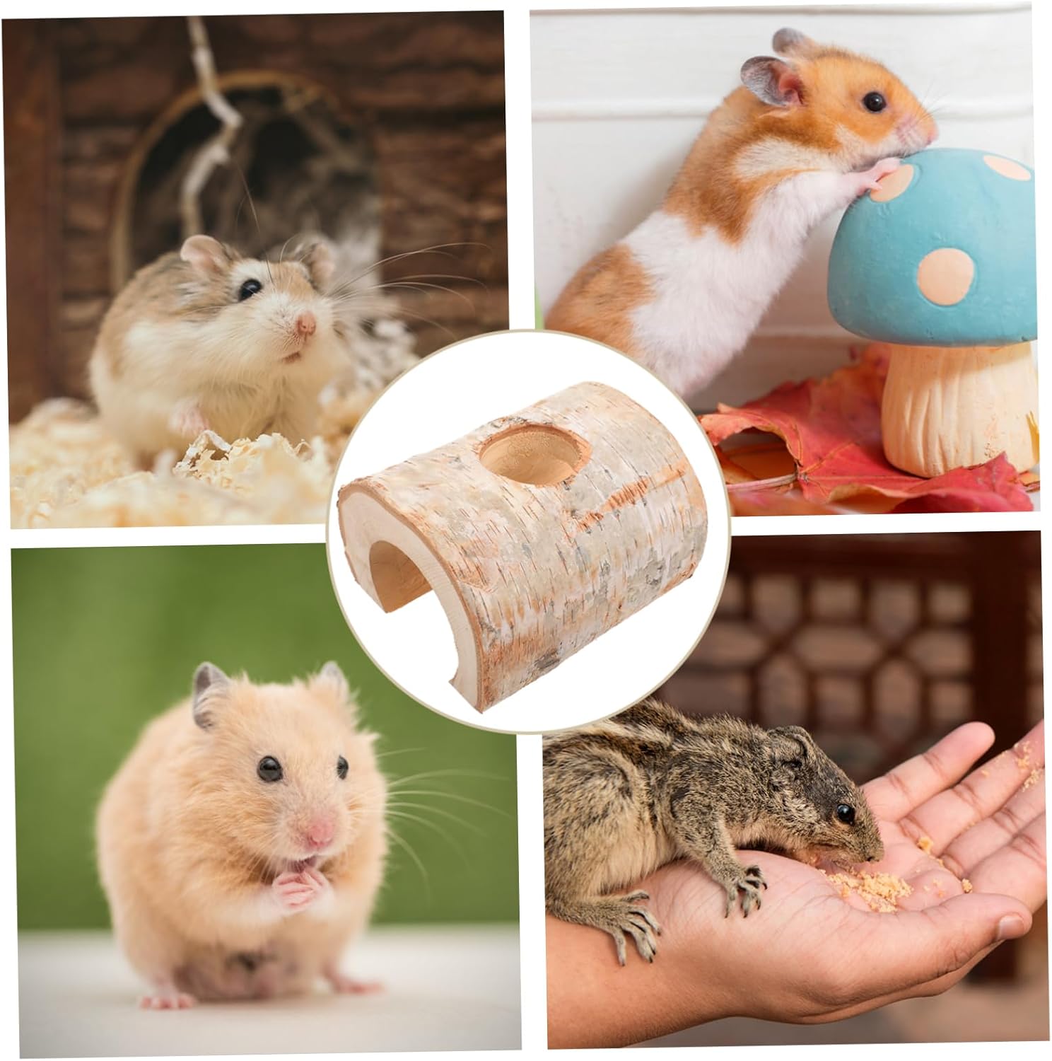 Hamster Hideout Tree Trunk Tunnel Hideout for Guinea Pig Portable Design