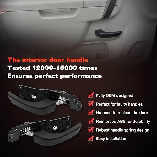 Miniatura 10 de ATRACYPART Kit de manija de puerta interior delantera trasera derecha lado del pasajero  para Chevy Silverado Tahoe Suburban Avalanche 2007-2014,