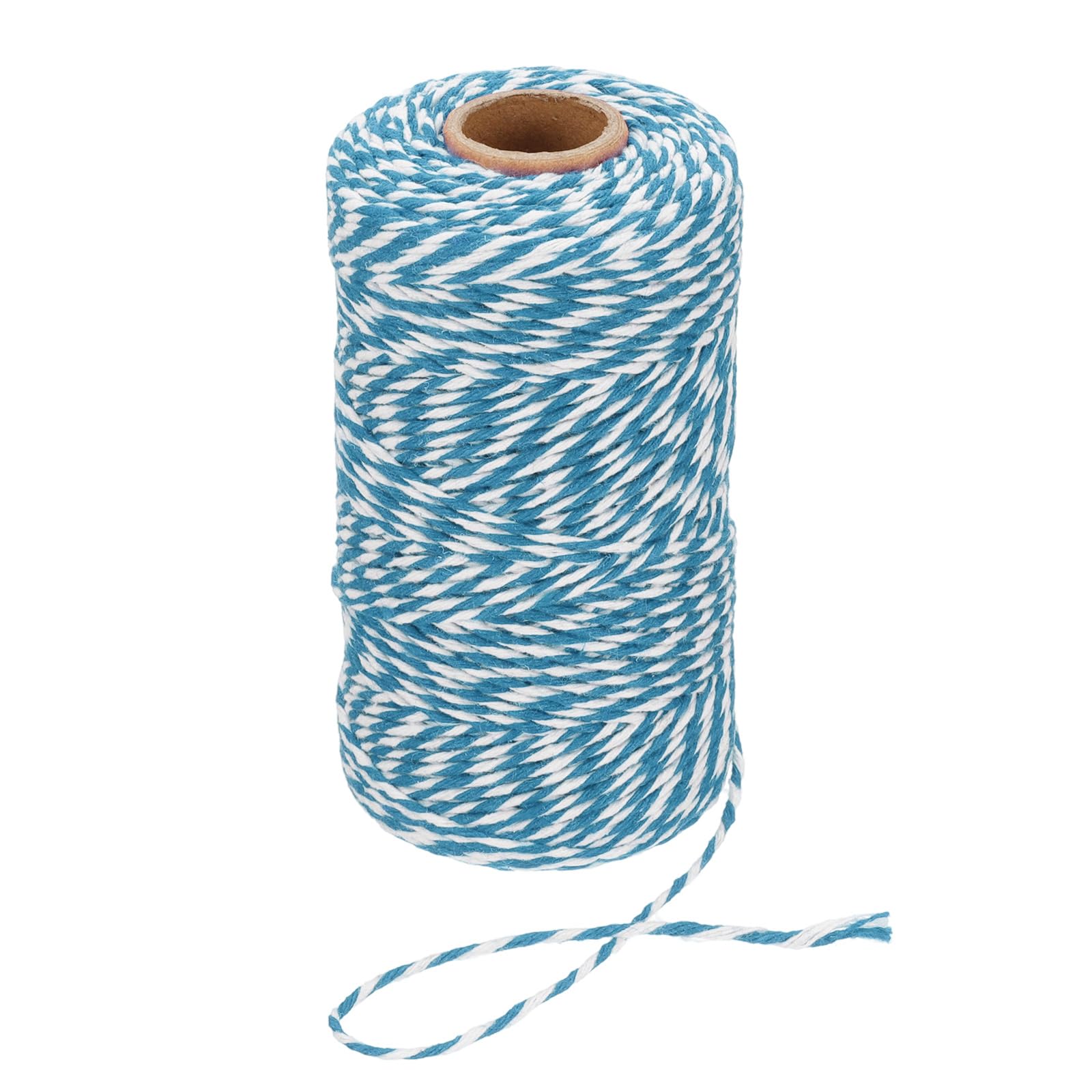 PATIKIL 100m Butcher String Twine, 2mm Cotton Bakers Decorative Twine String Rope Cord for Gift Wrapping Arts Crafts Party Kitchen Gardening, Blue White