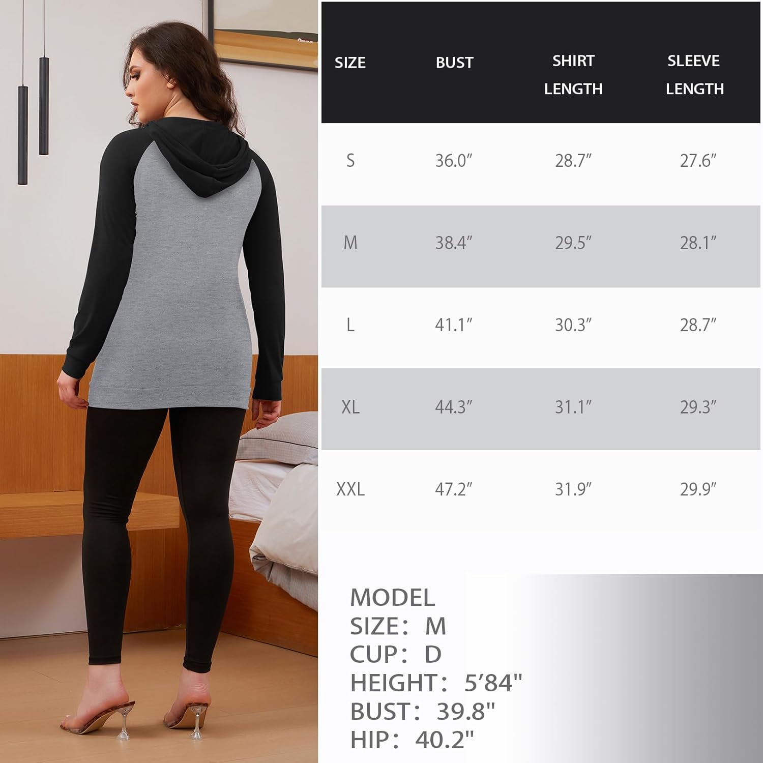 GINKANA Women's Nursing Hoodie Sweatshirt Long Sleeves Breastfeeding Maternity Tops Casual Clothes - Image 7