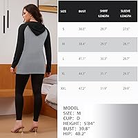 Vista 135 de GINKANA Sudadera con capucha para mujer, manga larga, lactancia materna, ropa casual