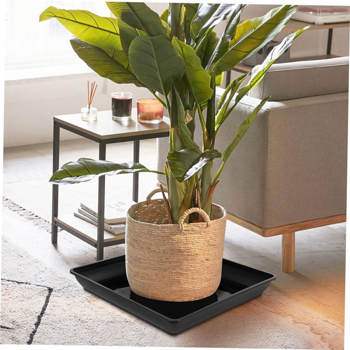 6pcs Flower Pot Drip Trays Square Plant Saucer Plastic Planter Water Catcher
