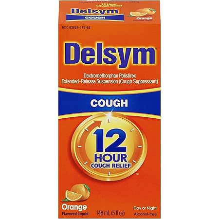Delsym Adult Cough Suppressant Liquid, Orange Flavor, 5 oz
