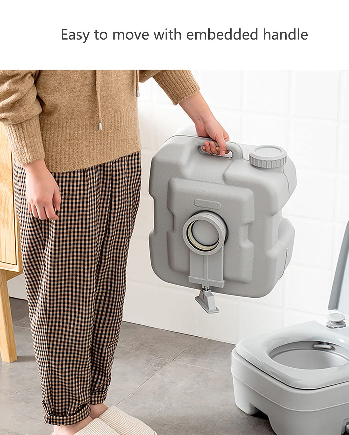Amazon.co.jp: ポータブルコンポストトイレ、20リットルポータブル便器