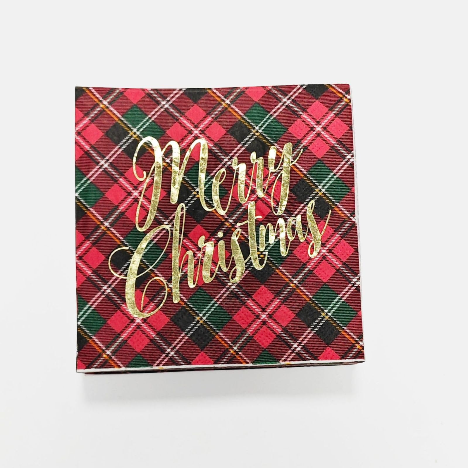 Servietten Rote Goldene Weihnachten Happy Birthday Servietten Hochzeit Kindergeburtstag Cocktailservietten Party Geburtstagsservietten Servierten Disposable Napkins Pack of 30(33x33cm)