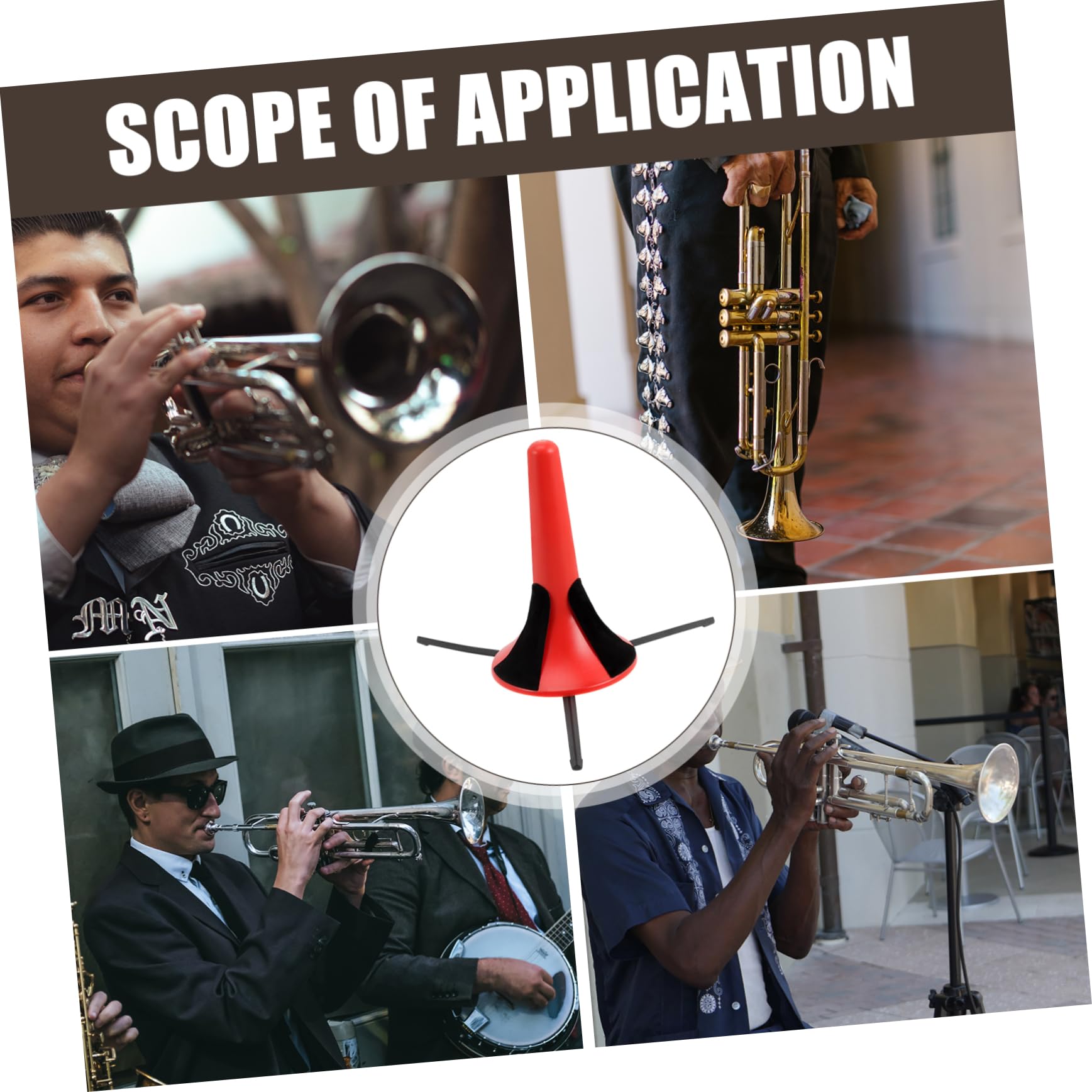 FAVOMOTO 2pcs Clarinet Stand Holder Musical Instrument Stand Lightweight Detachable for