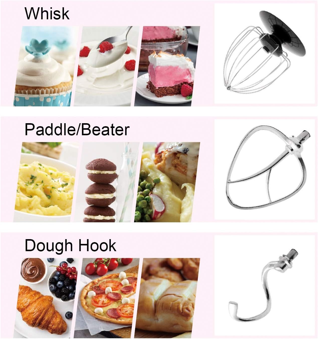 Black Friday - 60% OFF VENTRAY Stand Mixer, 4.5-Qt 500W 6-Speed Tilt-Head Food Mixer, Electric Kitchen Mixer with Stainless Steel Bowl, Dough Hook, Whisk and Mixing Beater, White, MK37