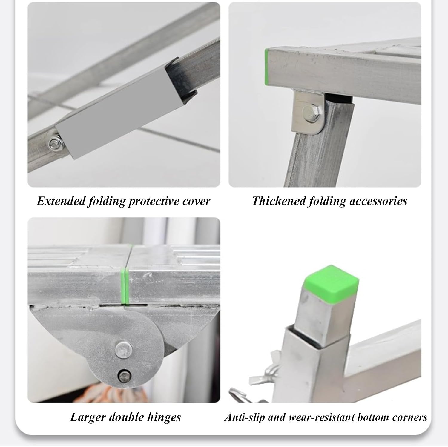 Scaffolding Adjustable Height Folding Work Platform, Iron Portable Scaffold Ladder, Non-Slip Work Bench 150KG Capacity for Home Improvement, Painting, Cleaning RV