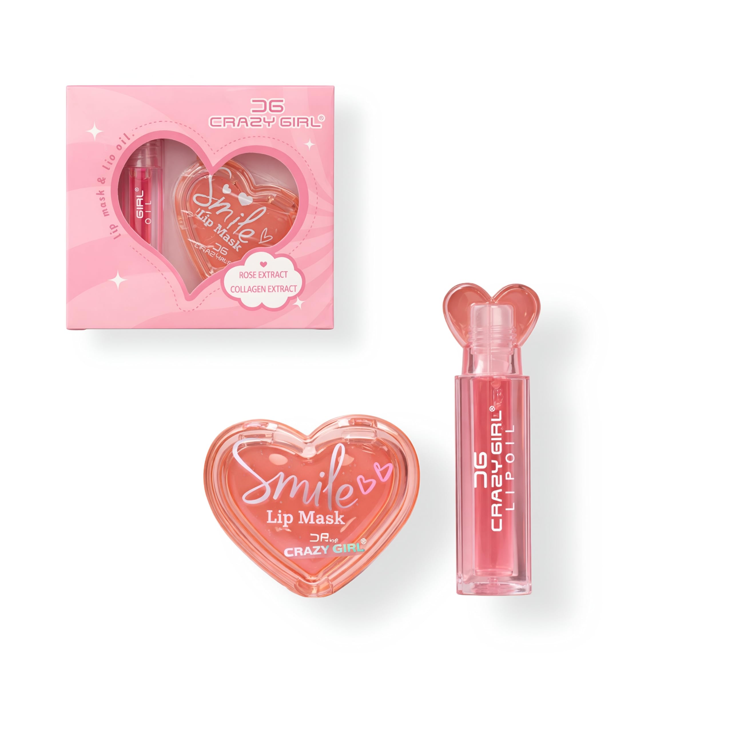 CRAZY GIRL Lip Plumping Combo | Lip Mask & Lip Oil Set | With