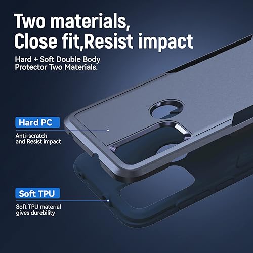 Miniatura 4 de Funda para Moto G Pure para teléfono, Moto G Pure con protector de pantalla, probada en caídas de grado militar Funda protectora resistente a prueba