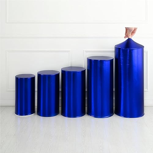 Miniatura 10 de Cubiertas redondas para soportes de cilindro para fiestas, cubiertas elásticas bronceadoras para pedestal, cubierta de cilindro de zócalo 3 piezas5