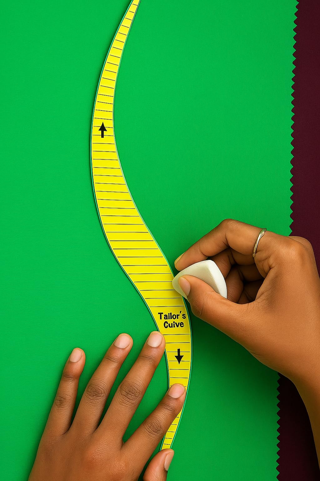 Tip n Top French Curve Scale and Sleeve Ruler with Seam Ripper Set – Tailoring Accessories and Stitching Tools Kit – Full Tailoring Scale Set for Dressmaking and Pattern Making(Set-3) 1