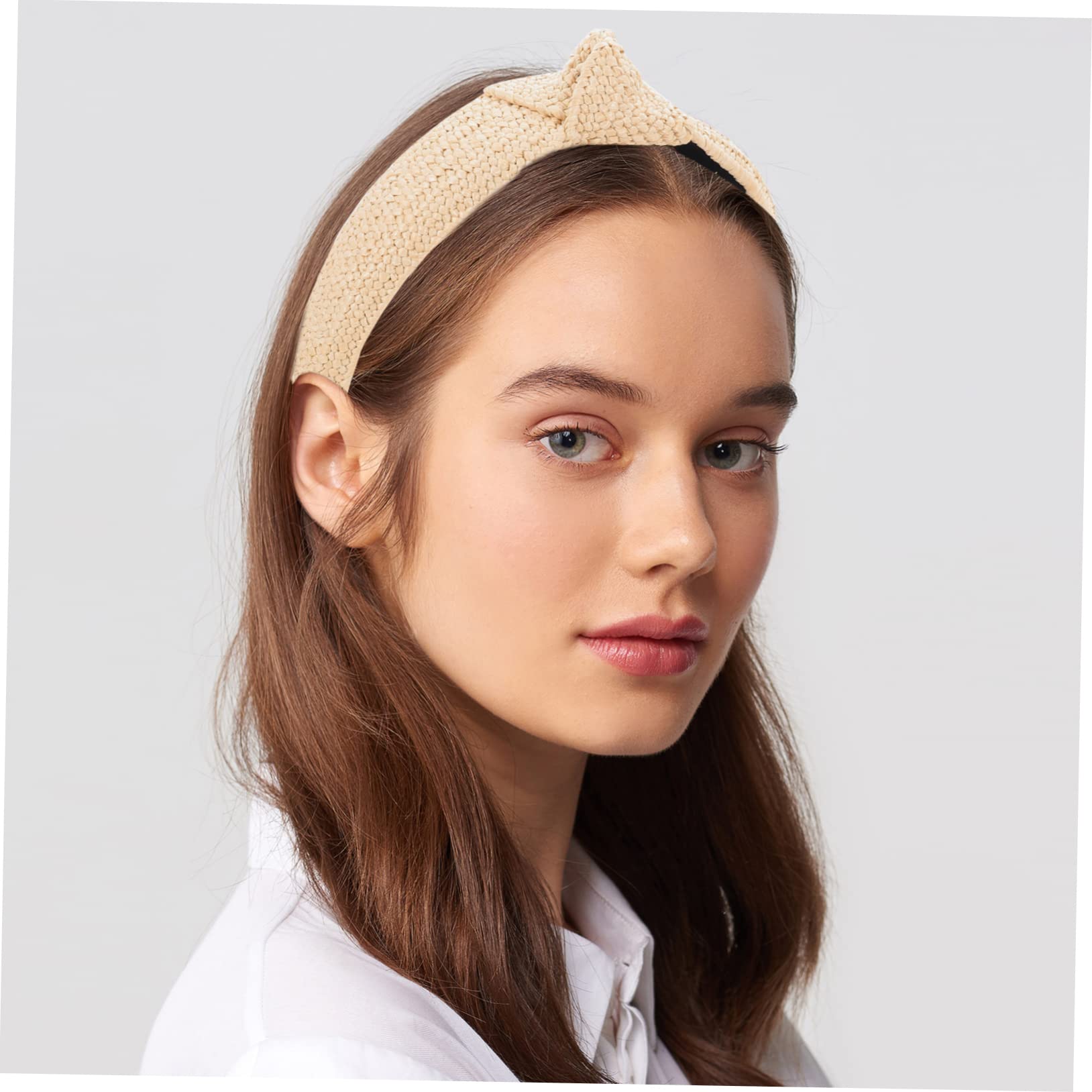 Housoutil 6pezzi Raffia Hairbands for Women Stylish Knotted Beach Headband for Festivals and Parties Hair Ornament Everyday Use Elegant Woven Hair Accessories
