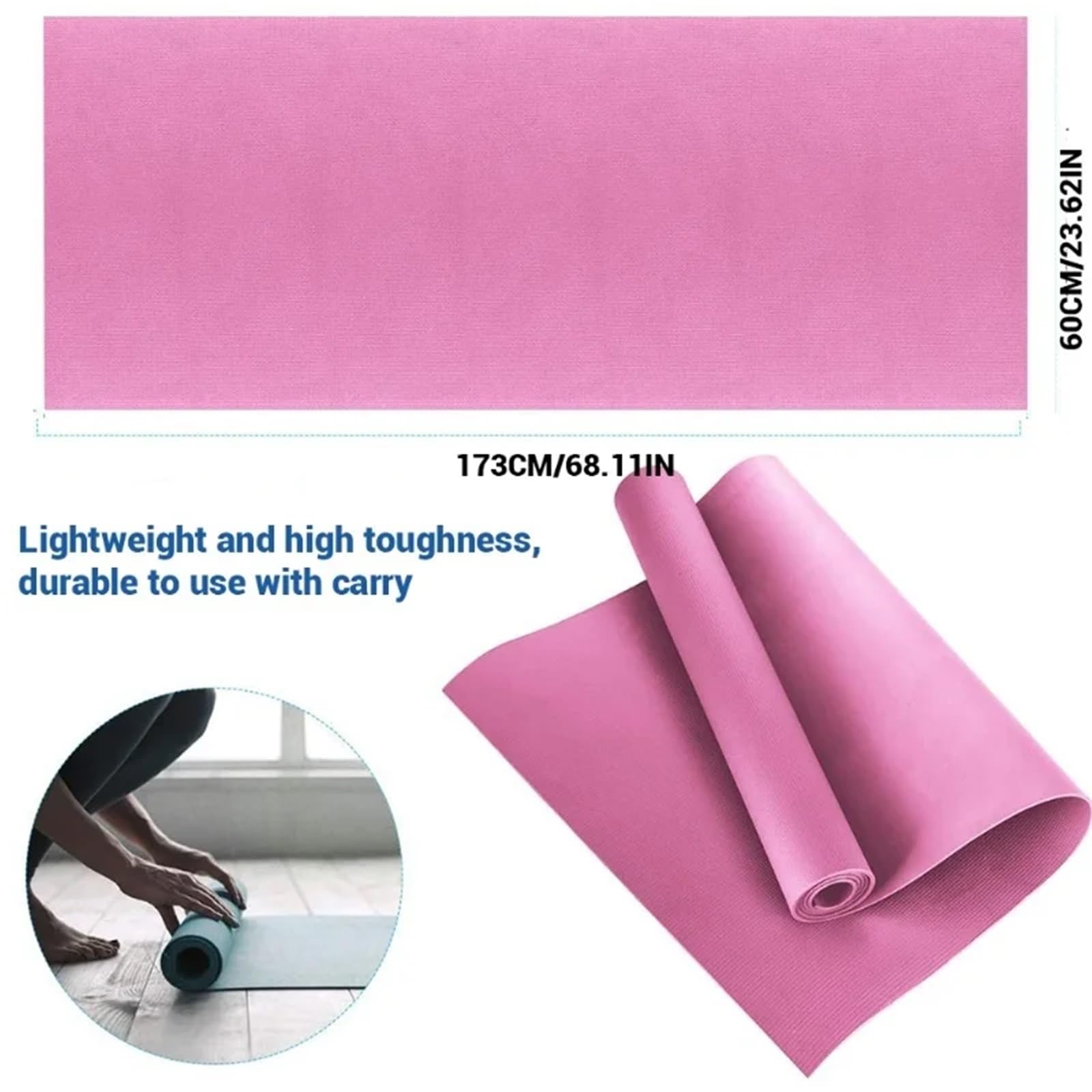 Tappetino Yoga Tappetino yoga da 4 mm EVA antiscivolo Fitness Slim Home Gym Tappetini for esercizi Pilates Pad