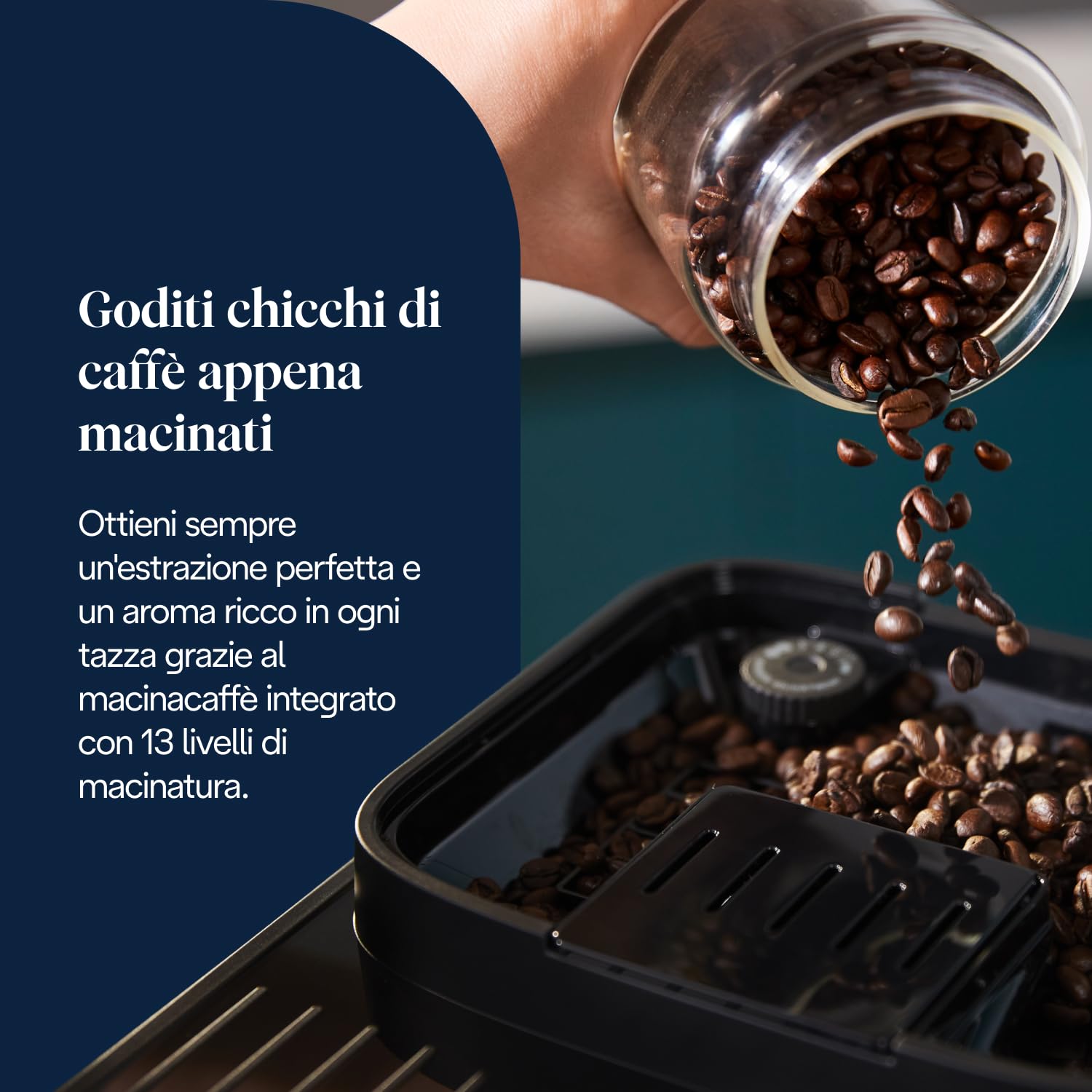 De’Longhi Magnifica Duo – Perfetto Macchina da Caffè Automatica con Montalatte Automatico LatteCrema, 20 Bevande Calde e Fredde, Display a Colori con Icone, Argento Spazzolato (ECAM332.80.SXB)