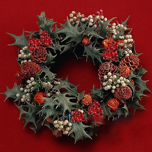 Miniatura 4 de Hagao Frutas artificiales de bayas rojas falsas, espuma de plástico, flores de seda falsas para Navidad, decoración del hogar, fiesta, boda (rojo) -