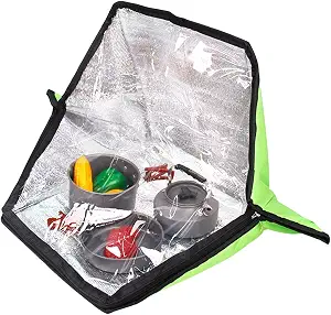 Foldable Solar Oven for Food Reheating and Cooking