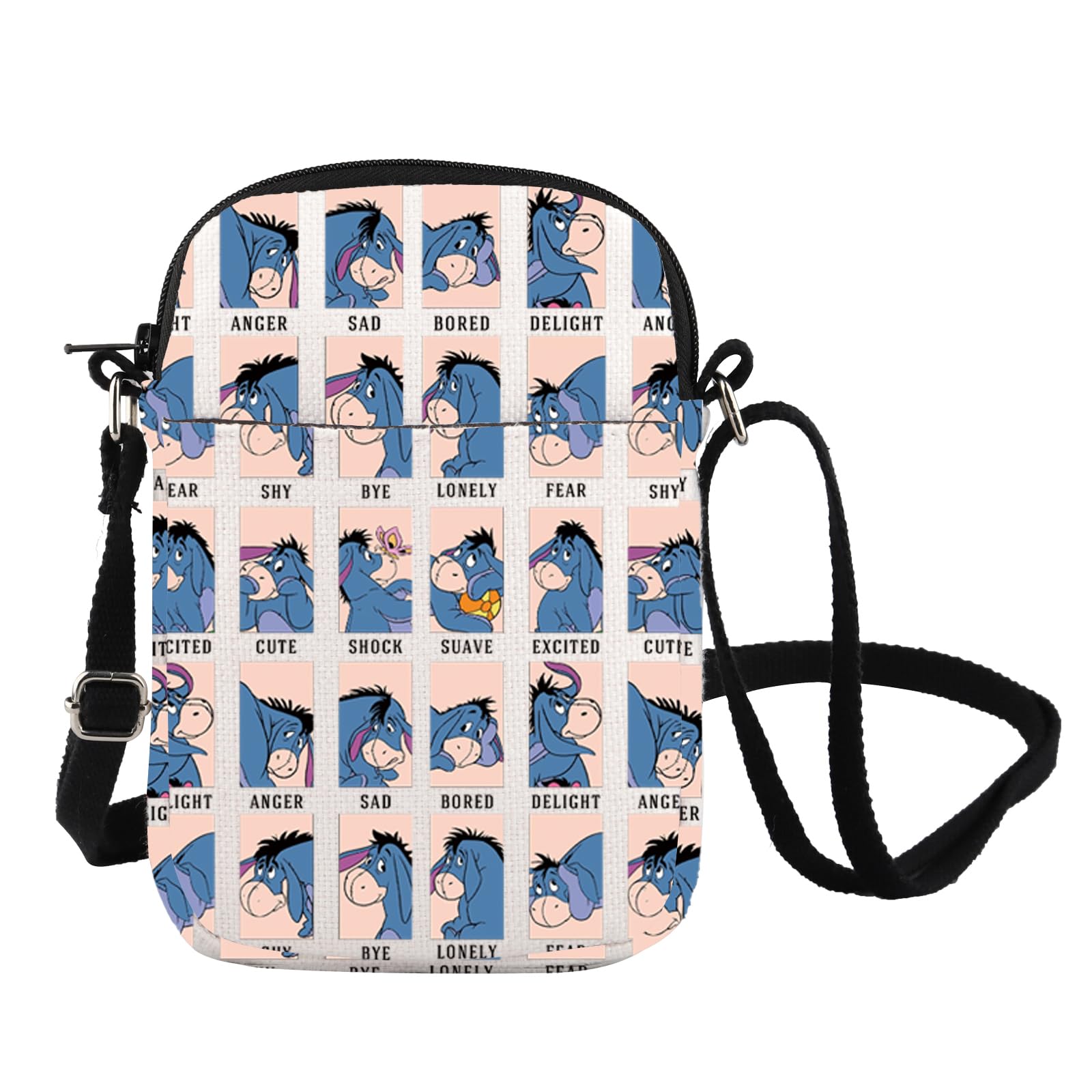 FOTAP Donkey Mode Merch Donkey Lover Crossbody Bag Emotion Shoulder Bag Magical Kingd*m Gift Vacation Trip Gift