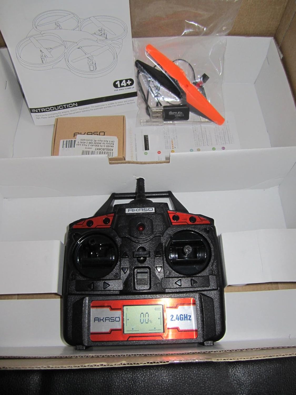 AKASO K88 2.4GHz 4 CH 6 Axis Gyro RC Quadcopter with HD Camera, Gyro Headless, 360-degree Rolling Mode 2 RTF LED RC Drone