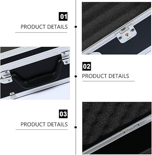 Miniatura 5 de Caja de herramientas de metal Caja de herramientas dura Estuche de transporte duro universal con espuma protege herramientas electrónicas Cámaras y