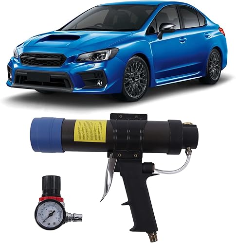 Miniatura 5 de Pistola de calafateo neumática, pistola de pegamento de vidrio sellador de 10.5 fl oz, herramienta de reparación automática ajustable de 0.40.7Mpa