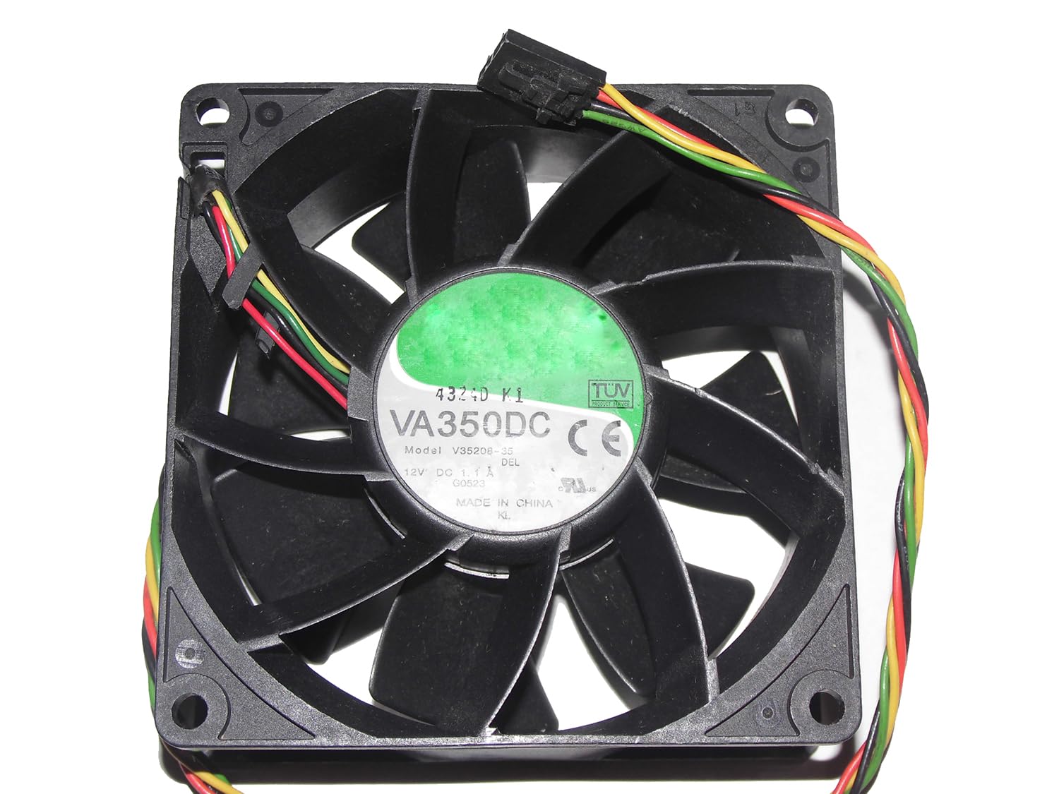 VA350DC V35208-35 2W709 12V 1.1A 4Wire 9cm Case Fan 92x92x38mm