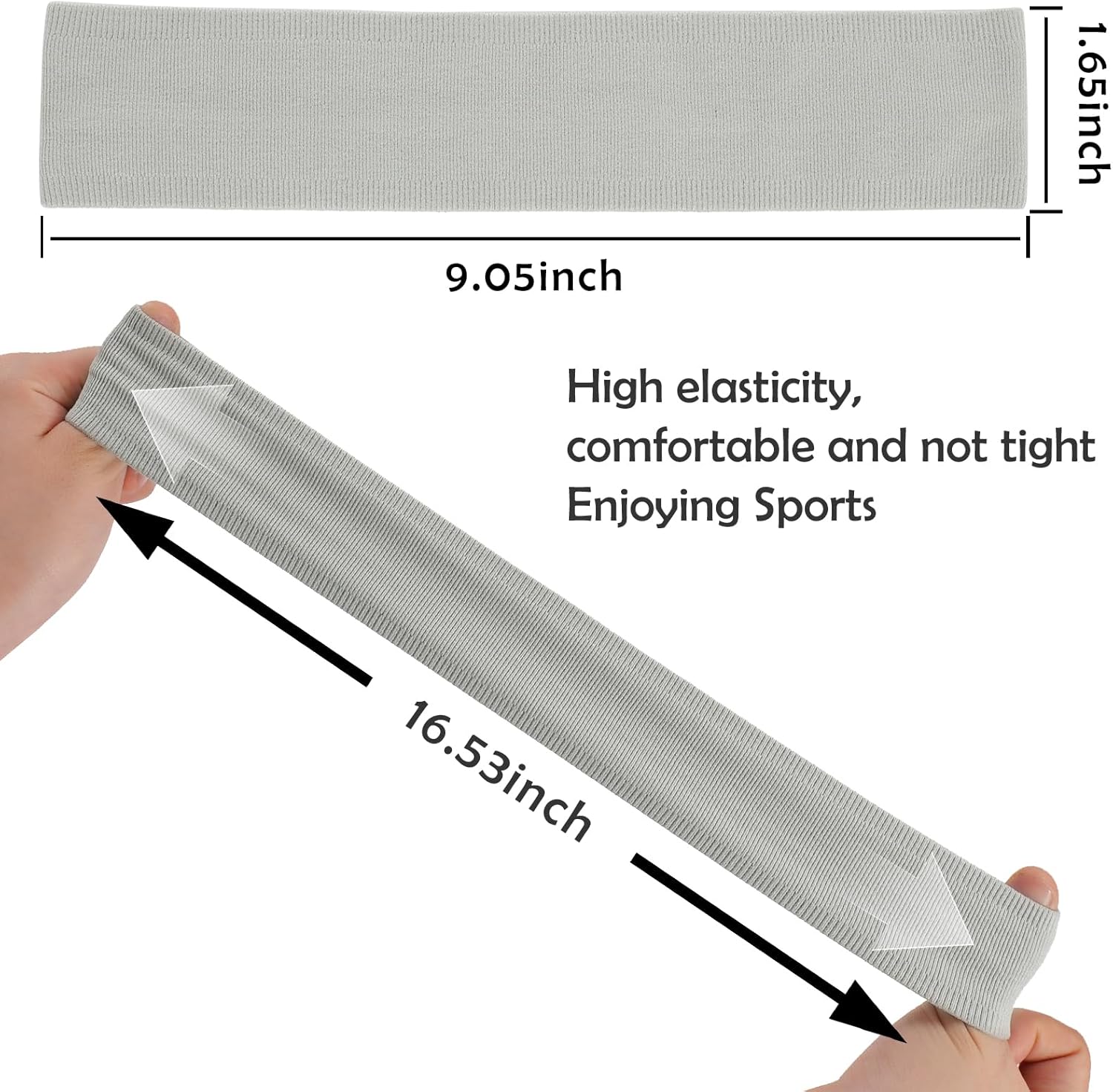 oneye Workout Headbands for Women Men Non Slip Headband Solid Sport Headbands Silicone Sweatbands Elastic Sport Hair Bands for Yoga Running Sports Travel Indoor Fitness Gym with 5 PCS - Image 4