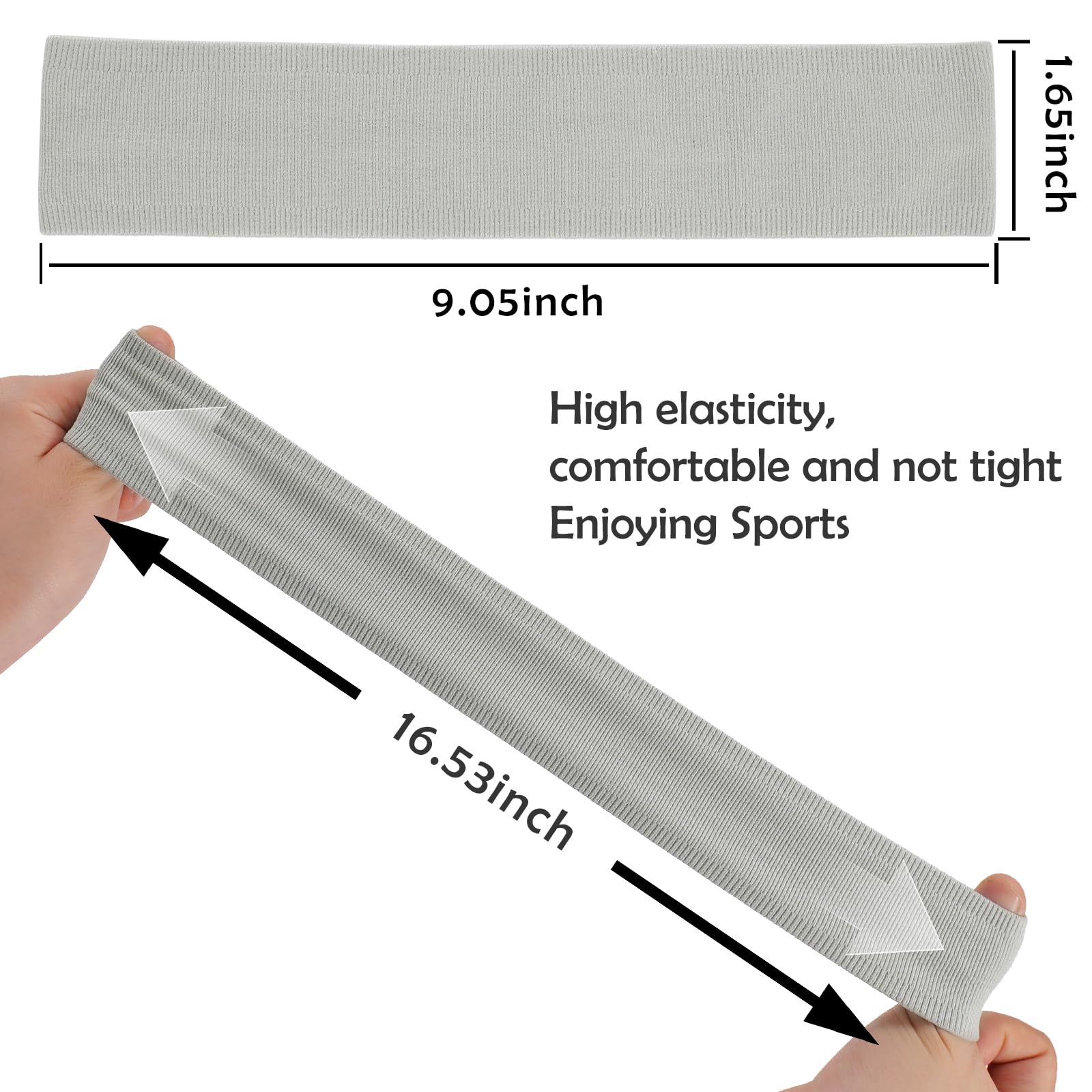 oneye Workout Headbands for Women Men Non Slip Headband Solid Sport Headbands Silicone Sweatbands Elastic Sport Hair Bands for Yoga Running Sports Travel Indoor Fitness Gym with 5 PCS